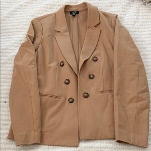 Jones NY Cato Tan Double-Breasted Blazer